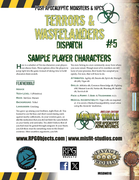 Darwin's World, Nuclear Edition Terrors & Wastelanders Dispatch #5 Sample Characters
