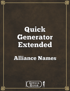 Quick Generator Extended - Alliance Names